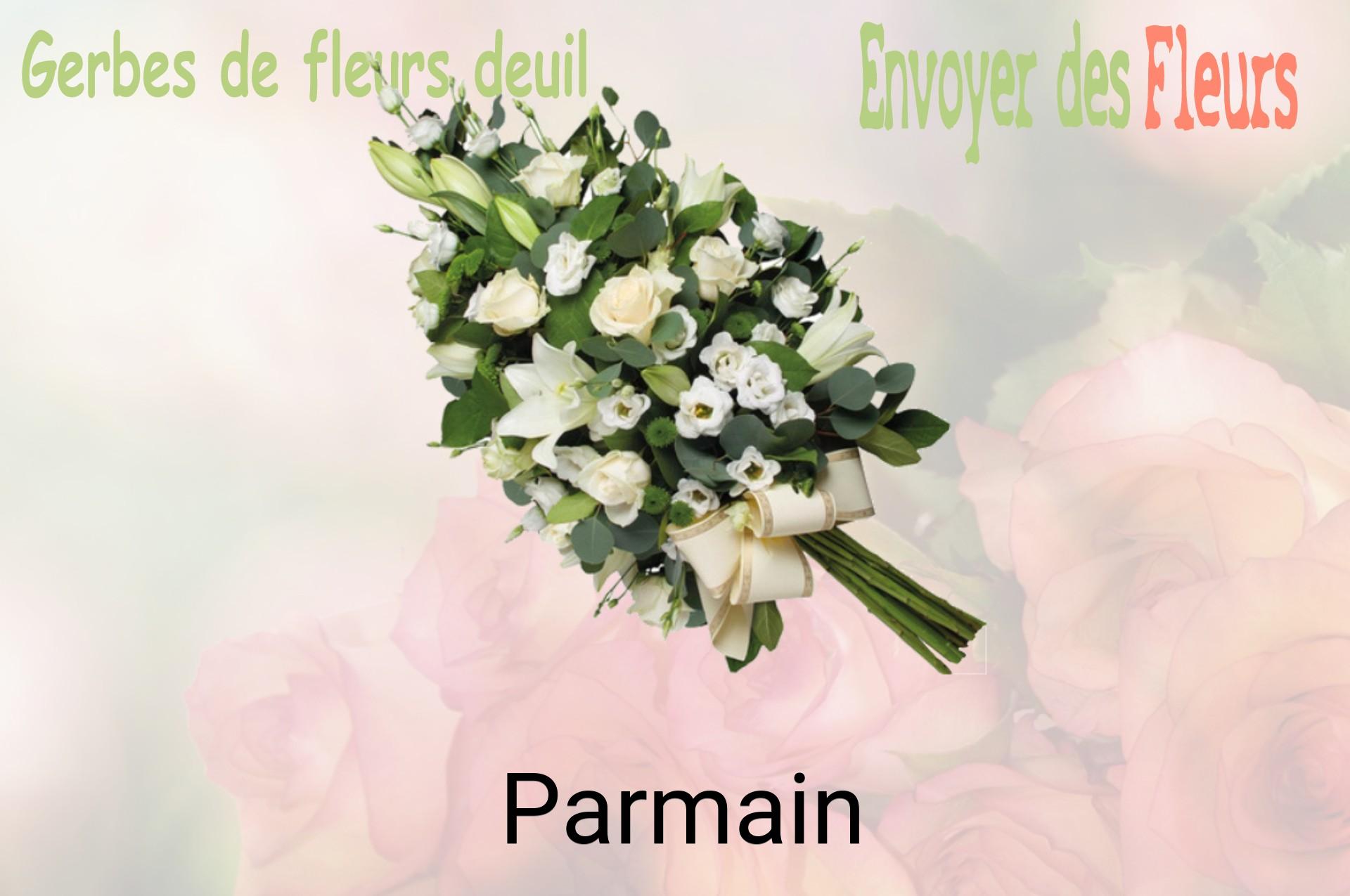 Gerbe de fleurs de deuil livrée à Parmain
